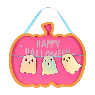 "Happy Halloween" Ghost Wall Sign