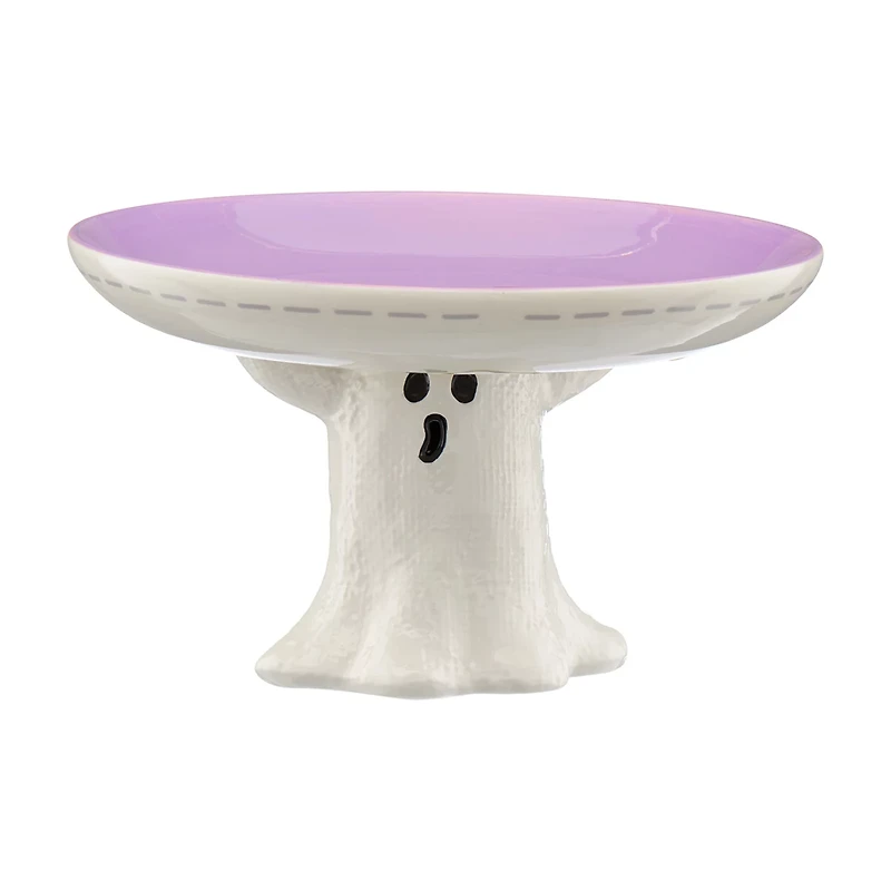 Halloween Ceramic "Boo" Ghost Cake Stand