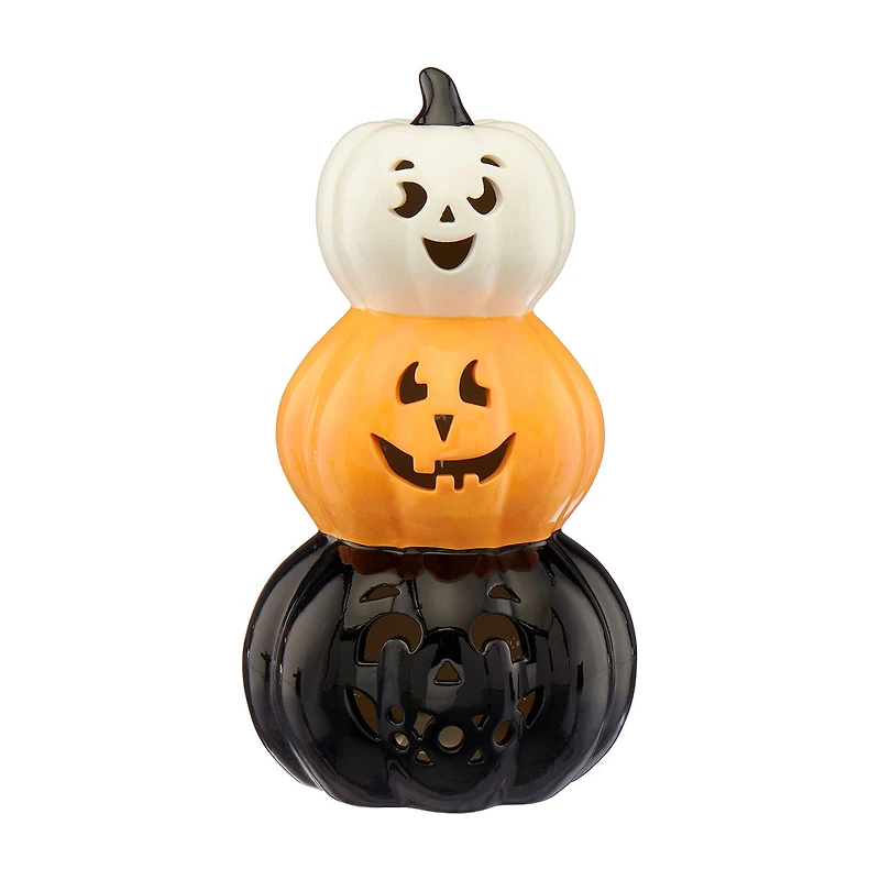 Halloween Ceramic Pumpkin Stack