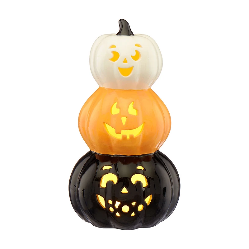 Halloween Ceramic Pumpkin Stack
