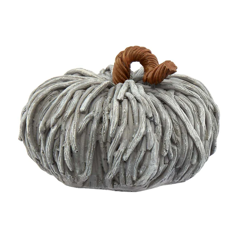 Halloween Pumpkin Decor, Small, Gray