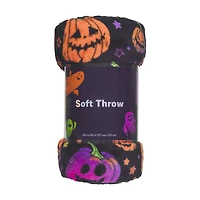 Halloween Printed Soft Throw, 50 in x 60 in, Assorted