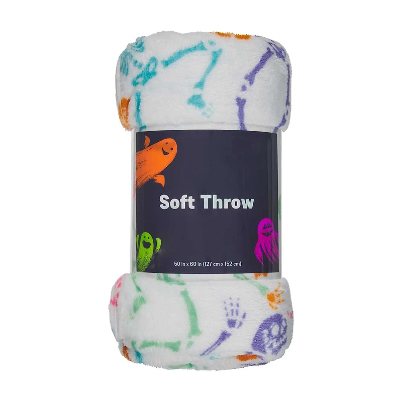 Halloween Printed Soft Throw, 50 in x 60 in, Assorted