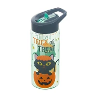Halloween Plastic Water Bottle with Straw, 16 oz, 1 ct, Assorted