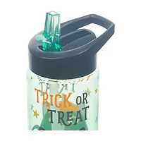 Halloween Plastic Water Bottle with Straw, 16 oz, 1 ct, Assorted
