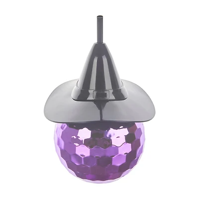 Halloween Disco Ball Shaped Tumbler with Straw, 1 ct - Assorted