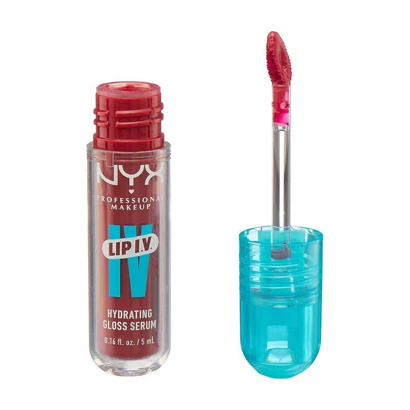 Nyx Lip IV Hydrating Gloss Serum, Blush Rush, 0.16 fl oz