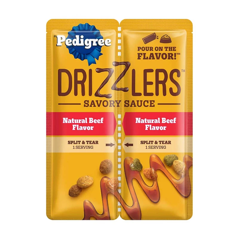 Pedigree Drizzlers Wet Dog Savory Sauce Natural Beef Flavor