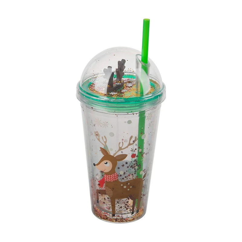 Christmas Themed Tumbler with Dome Lid, Assorted