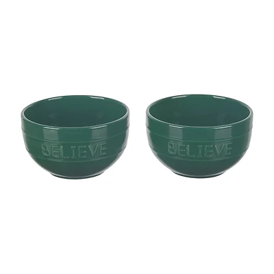 Christmas Embossed Bowls, 2 ct, Assorted