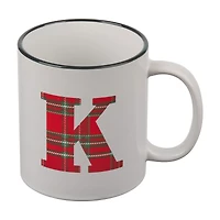 Christmas Plaid Monogram Mug, Assorted