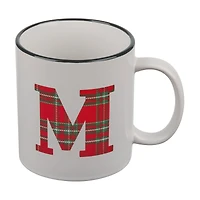 Christmas Plaid Monogram Mug, Assorted