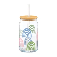 Glass Tumbler with Arches, 16 oz