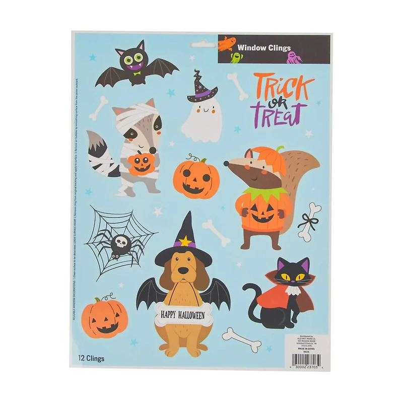 Halloween Themed Window Clings, 1 ct - Assorted