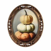 Antique Oval Pumpkin Frame Art, 24 in