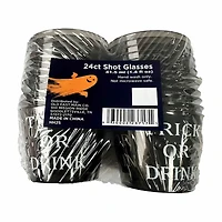 Halloween 'Trick or Drink' Plastic Shot Glasses, 24 ct