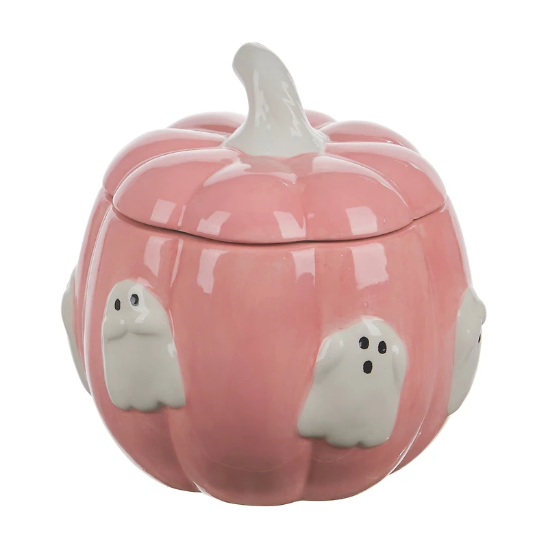 Halloween Pumpkin Shaped Canister, Pink
