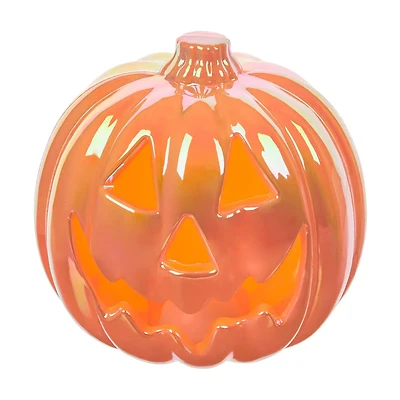 Halloween Iridescent Light Up Pumpkin Shaped Décor, 1 ct - Assorted