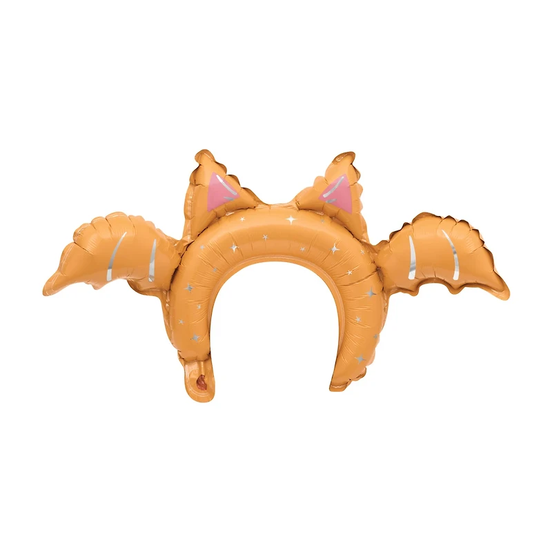 Unique Party! Orange Inflatable Bat Headbands, 21 in, 3 ct