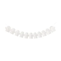 Adorable Halloween Ghost-Shaped Tissue Paper Garland, 7 ft