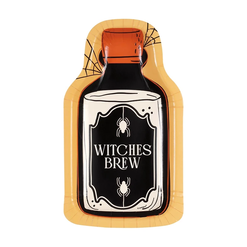 Halloween Bash Poison Bottle-Shaped Plates, 9.5 in, 8 ct