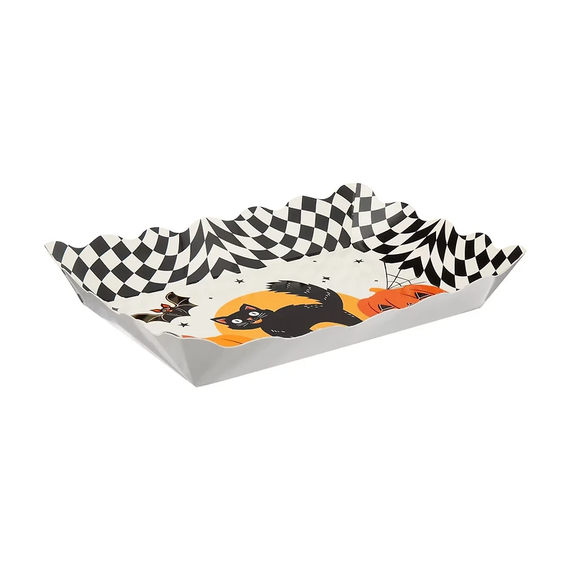 Halloween Bash Paperboard Scalloped Serving Tray