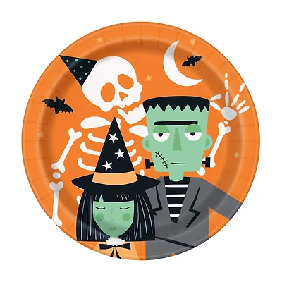 Spooky Skeletons Plates, 9 in, 8 ct