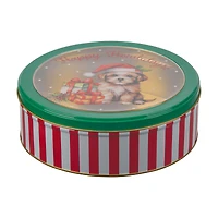 Christmas Round Tin with Window Lid, Assorted