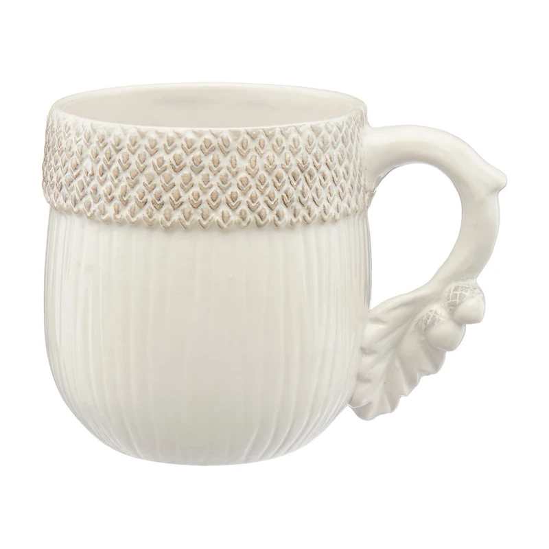 Figural Acorn Mug White