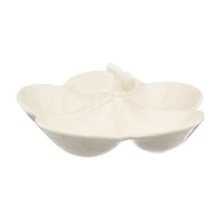 Ceramic 5-Section Pumpkin Plate White