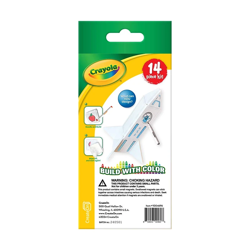 Crayola Doodle Magnetic Tiles, 14 pc