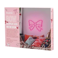 Inno Vibe Bow Acrylic LED Neon Wall Sign, Pink