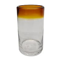 Tall Glass Cup with Ombre Rim, 17.6 fl oz