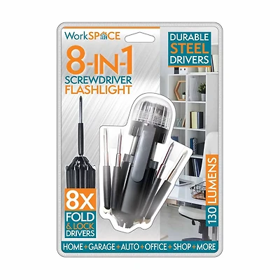 WorkSpace 8-IN-1 Screwdriver Flashlight