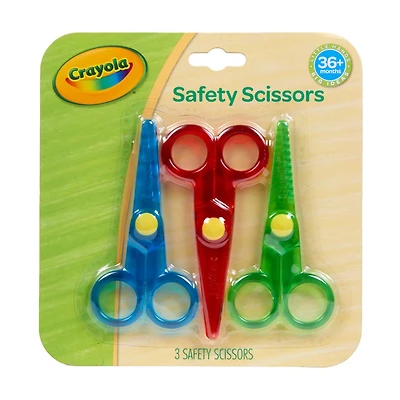 Crayola Young Kids Safety Scissors, 3 ct
