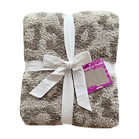 Feather Knit Throw, 50 in x 60 in, Assorted