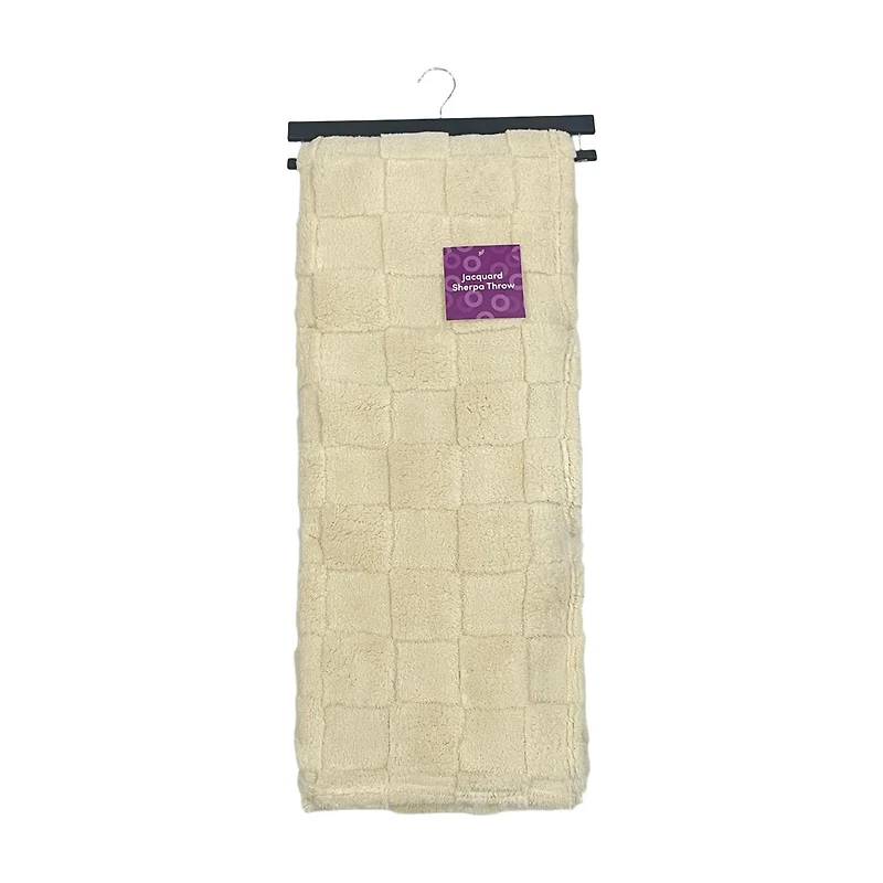 Jacquard Sherpa Throw, 60 in x 50 in, Assorted