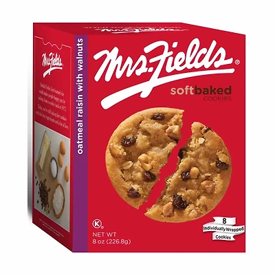 Mrs. Fields Oatmeal Raisin With Walnuts Cookies, 8 oz