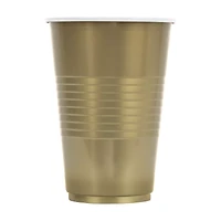 Gold Plastic Cups, 16 oz, 24 ct