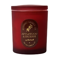 Foundry Candle Co. Glass Soy Blend Candle, 10 oz, Applewood & Incense