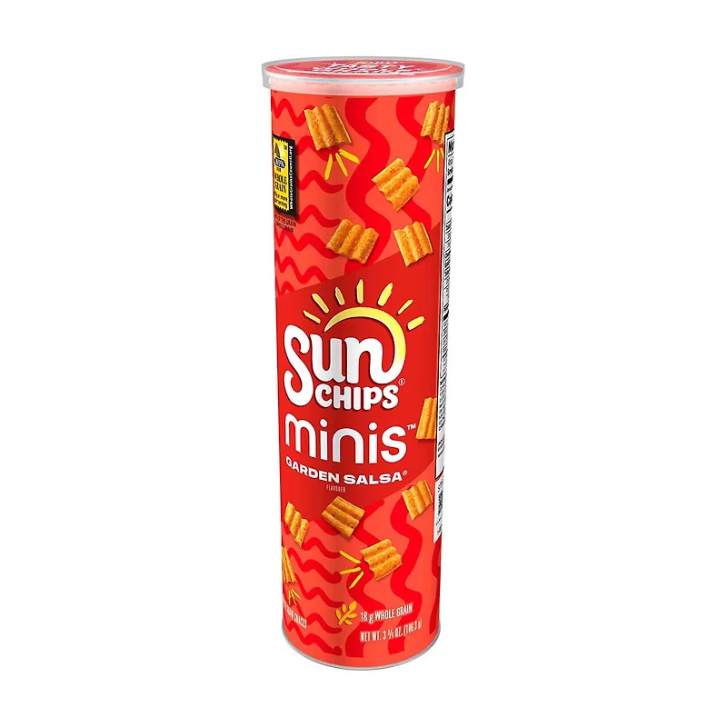 SunChips Minis Whole Grain Snacks Garden Salsa Flavored 3 3/4 Oz