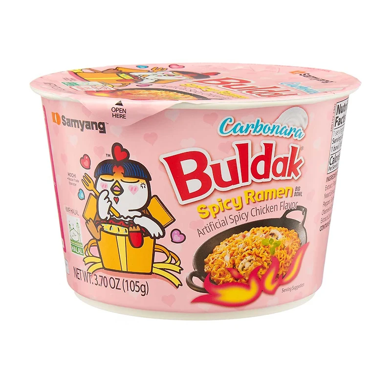 Buldak Carbonara Spicy Chicken Flavor Ramen, 3.7 oz