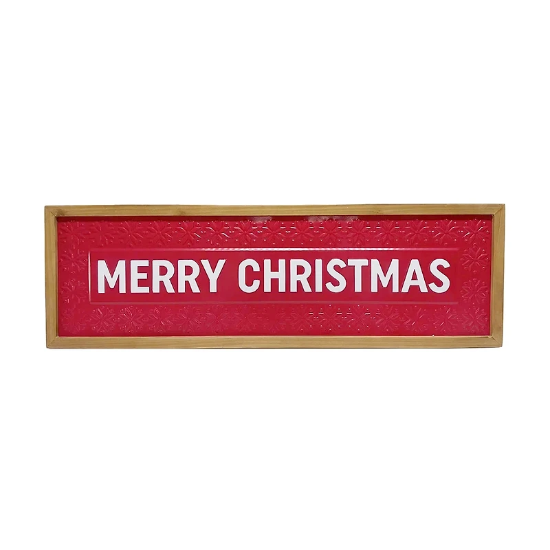 'Merry Christmas' Metal Sign, 31 in