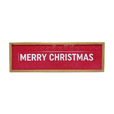 'Merry Christmas' Metal Sign, 31 in