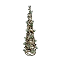 Battery-Operated Festive Christmas Rattan Tree, 40 in