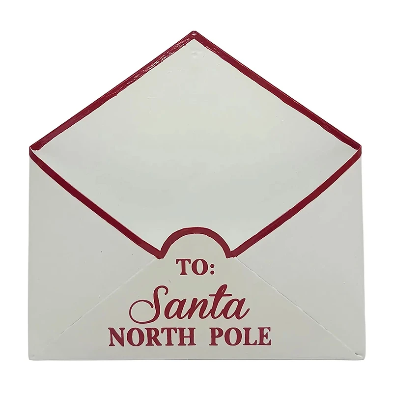 Christmas Santa Metal Envelope Wall Sign, 9 in