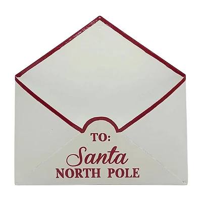 Christmas Santa Metal Envelope Wall Sign, 9 in