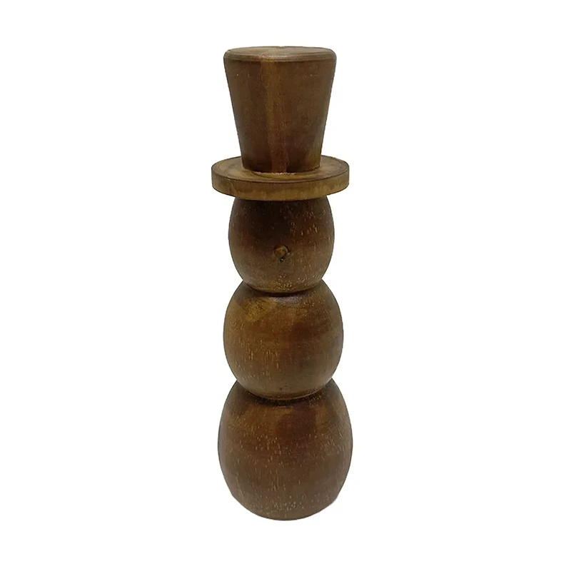 Abstract Wood Snowman, 7 in