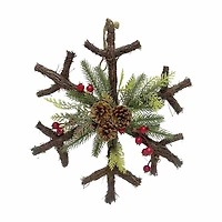 Rattan Snowflake Hang, 5 in