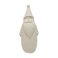 Abstract Textured Santa, White, 12 in